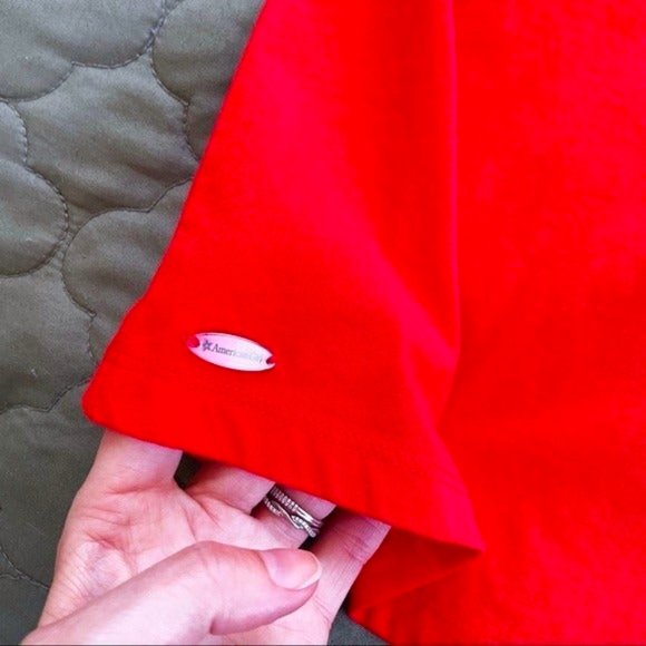 SOLD American Girl NWT Womens Red Holiday Pajama Top - Picture 6 of 10